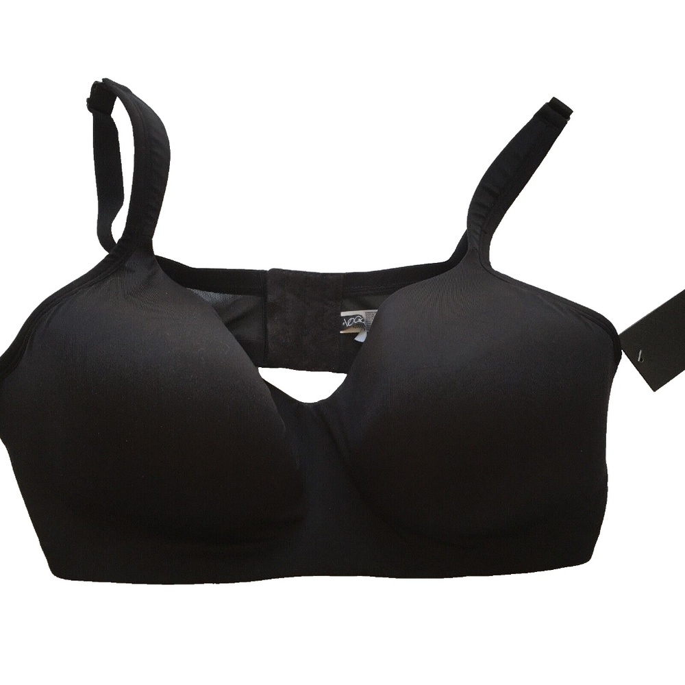 Ti Voglio EVA Bra Padded Wirefree Sz 42DDD Black Nylon Tshirt NWT NEW